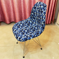 Custom bape eames chair Ape furniture Blue camouflage soft bag seat Hipster home apartment hotel furnishings