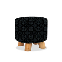 Edison clot Black silk low stool chair round stool furniture Trendsetter living room apartment Shop studio