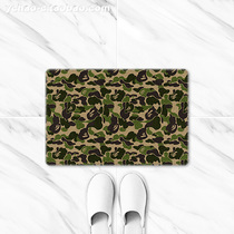 BAPE green camouflage tide card door mat mat hall carpet door mat home bathroom non-slip absorbent