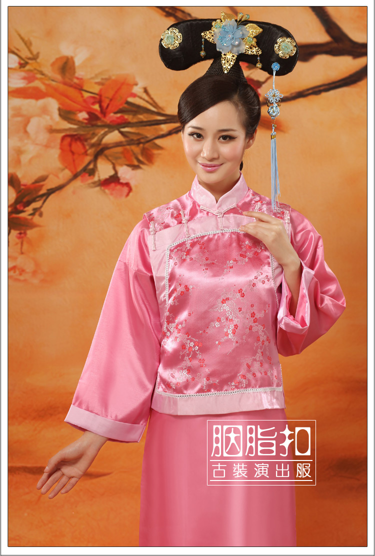 新品年会连体格格装甄嬛传贵妃旗服清朝福晋宫女丫鬟服装古装出租