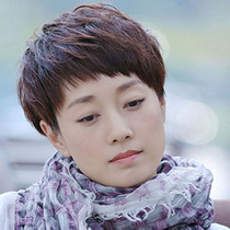 Wig short hair female summer full real hair headgear Mai Li fashion mother hairstyle high-end natural simulation wig set