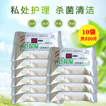 Shuang Jia Woman Tranquillity Aloe Moisturizing Lady Clean And Wet Towel House Affair Private Cleaning Care 10 Packs × 22 Tablets