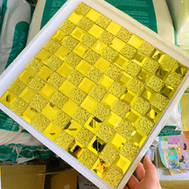 Eurostyle Edging close to crystal glass mosaic tiles TV background wall stickup ktv loaded with self-adhesive self-sticking