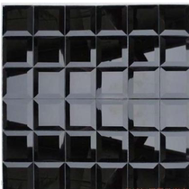 5 Cm Grinding Edge Crystal Glass Black Mirror Black Mosaic Tile TV Background Wall Wall Sticker Cashier Terrace