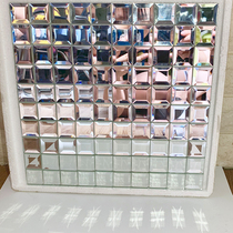 Crystal glass mosaic tiles Five-face grinding hypotenuse Mirror TV Background Wall Genguan Wall Patch Cashier Silver Table Gold