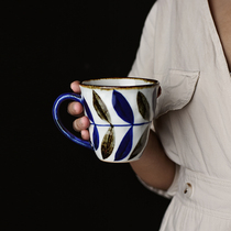 Pozzo See Xiangfang kiln hand painted Mark cup office cup with handle anti-hot day retro