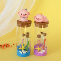 Newborn full moon custom lanugo diy souvenir collection baby fetal hair deciduous teeth umbilical bottle baby gift