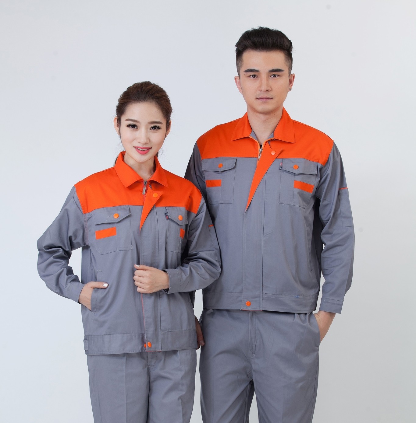 券后价5元_春秋长袖工作服套装男女工装厂服_春秋