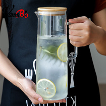 High-grade crystal glass water cup large capacity set household water tool high temperature resistant cup with personality simple air-cooled kettle