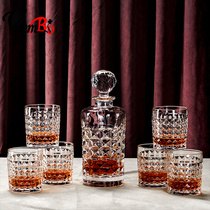Nordic style home whiskey cup set home high-end wine set light luxury classical crystal glass wine bottle foreign wine glass