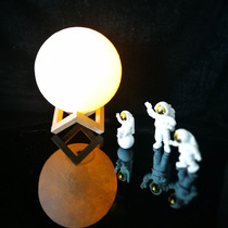 Moon lamp 3D printing luminous ball moon decorative lamp to send girlfriend gift shaking sound net red girl desk lamp nightlight