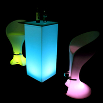 Luminous table and chair bar night outdoor activities high bar table chair square column bar table movable scattered table furniture