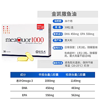 金凯撒95%纯度鱼油胶囊6盒装[15元优惠券]-寻折猪