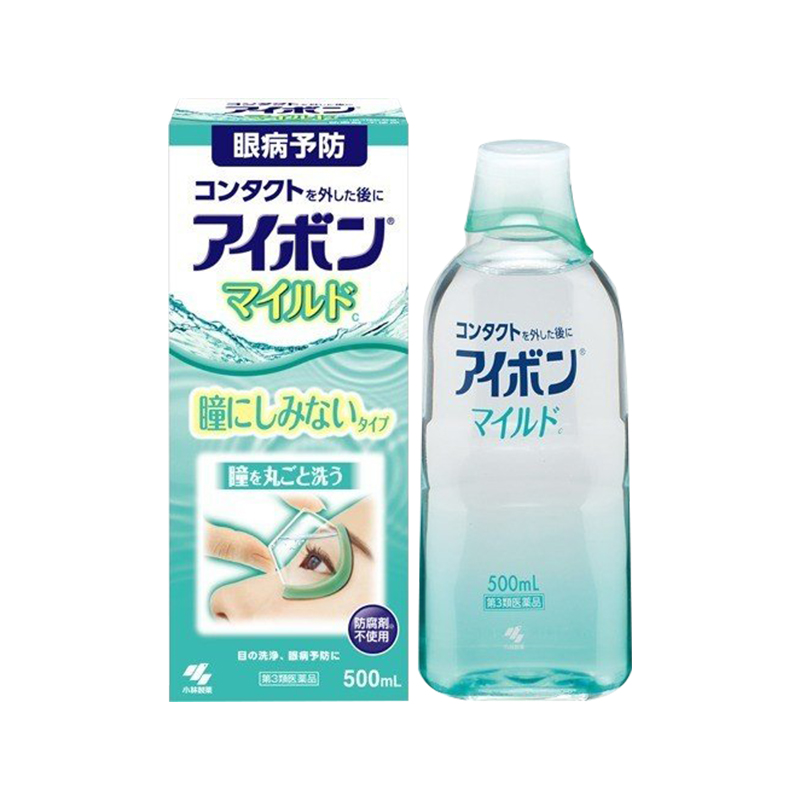 the same paragraph jing tian japan kobayashi eye wash 500ml light green mild and comfortable cool 0 degrees
