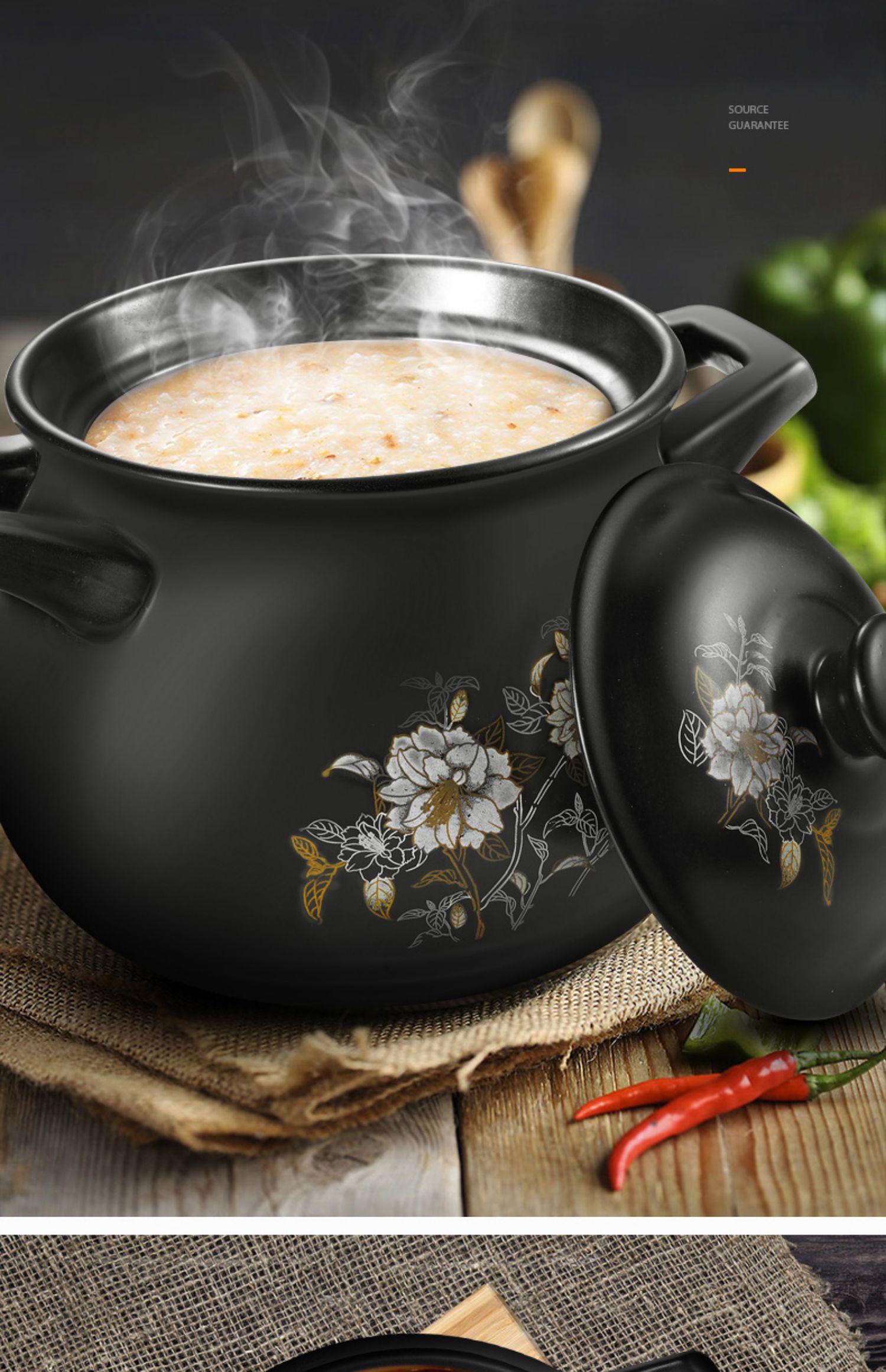 砂锅炖锅耐高温瓦罐汤煲陶瓷小号沙锅煲汤锅家用明火燃气汤锅大号