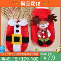 Pet dog cat Korean version of flannel Christmas clothes autumn and winter clothing Corky Teddy small dog Bizi bear clothing