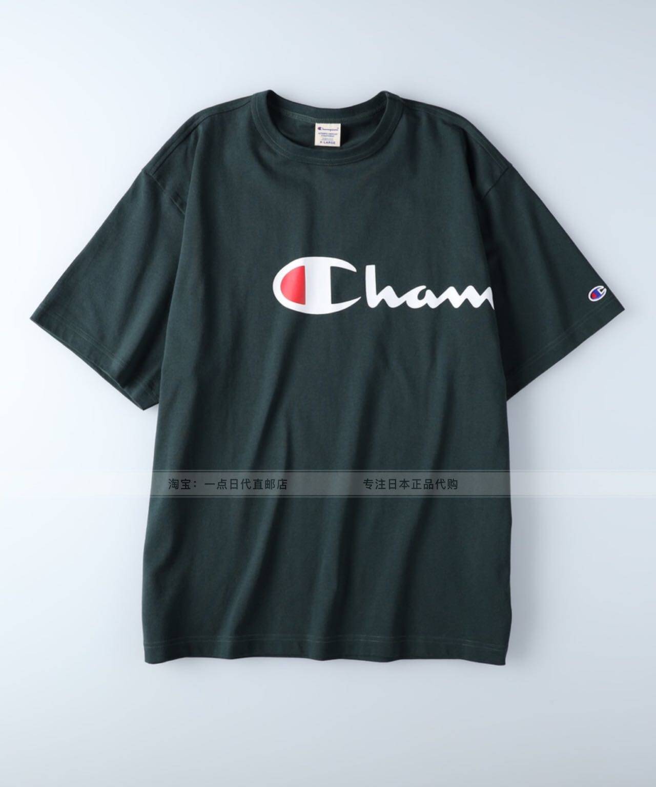 日本代购 champion冠军圆领短袖t恤 印花前后大字母logo 男女款