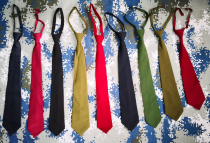 Eighty-seven style 87 type land sea and air tie cadre soldier red green tie 91 tie zipper adhesive hook tie