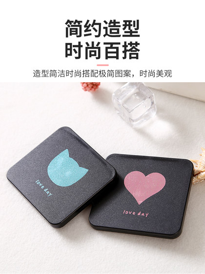 양면 휴대용 학생 기숙사 핸드 헬드 접이식 거울을 가진 작은 거울을 운반하는 미니 메이크업 거울 양면 휴대용 학생 기숙사 핸드 헬드 접이식 거울을 가진 작은 거울을 운반하는 미니 메이크업 거울