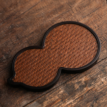 Natural heavy bamboo mat surface dry foam table gourd woven water storage type tea tray pot pot bearing Pot Cup cushion Cup Cup holder tea set