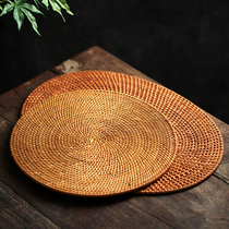 Sanskrit Vietnam rattan placemats table insulation kung fu tea set bamboo dry brewed tea tray coasters dishes plate teapot