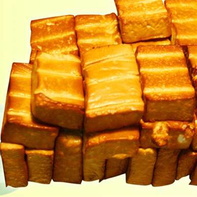 农家自制特产盐卤豆腐块五香豆干香干柴火新鲜烟熏豆腐干散装500g_7折