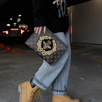 Hong Kong classic mens clutch bag New mens bag envelope bag business clutch bag iPad bag file bag trend
