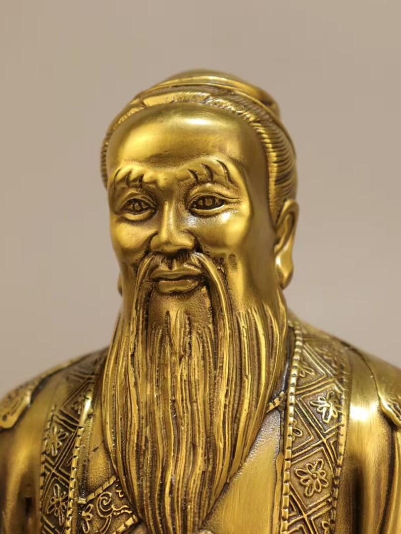 纯铜人物神医华佗仙师坐像战像摆件中医院诊所桌面供奉装饰品