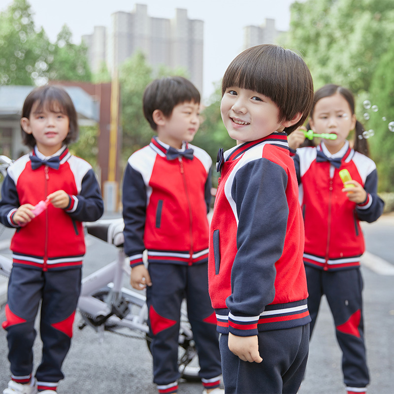 New kindergarten garden clothing Spring and autumn cotton Korean edition teacher English suit elementary school uniform sportswear