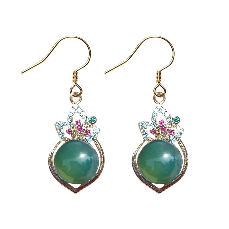 kyoto amber family natural mexican blue amber love set blue amber ring pendant earrings three-piece certificate