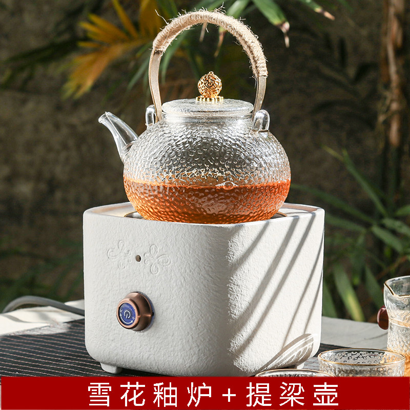 haoliyou small ceramic electric ceramic stove, tea stove, snow glaze, japanese white mud, electric stove, tea cooker, glass kettle
