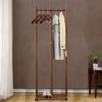 Hanghanger Ground Floor Bedrooms Brief Multifunction Crossbar Solid Wood Cloister Brass Living-room New Chinese Clothes Rack