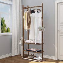 Hanging Hanger Ground Floor Bedroom Solid Wood Clothing Cap Rack Brass Light Extravagant Clothes Rack Multifunction Living-room Home Object