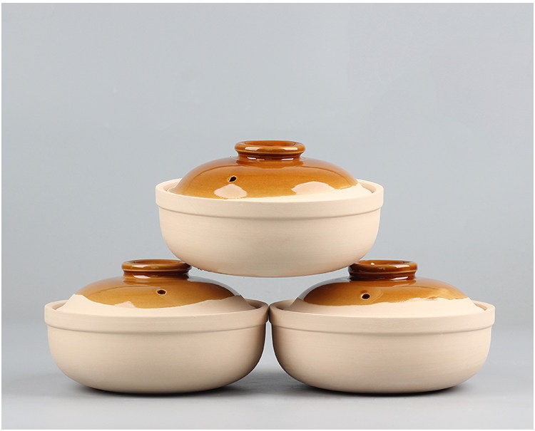 无釉陶土砂锅炖盅炖锅粥煲汤外卖做煲仔饭家用老式粗陶小沙煲瓦煲