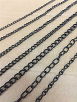 Black fluorescent lamp hanging chain bag decorative chain Metal hanging chain Iron chain Billboard chain hanging chain 1 meter price