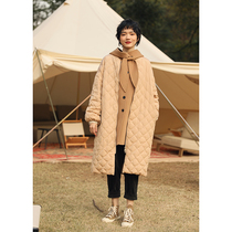 Miss Ha tooth Chen Aijia shows thin age Hooded rabbit ears double-sided coat quilted cotton coat Top female