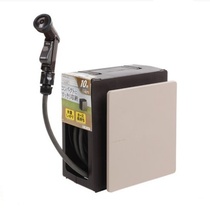 Japan imported water gun portable water pipe car watering flower wash water pipe storage rack pipe reel set pipe reel set 20 meters