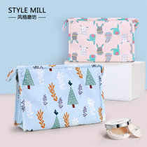 New cute cloth cosmetic bag large capacity multifunctional Korean simple portable travel waterproof skin care product storage bag