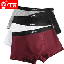 Red Bean Men's Underwear Full Cotton Crotch 4 Pure Cotton Fabric Comfortu Convex Four-Corner Shorts Head Ping Jar Pants
