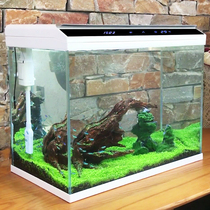Ultra White Glass Small Living Room Gold Fish Tank Smart Desktop Home Aquarium Sloth Free of swapped water Ecological gold fish tank