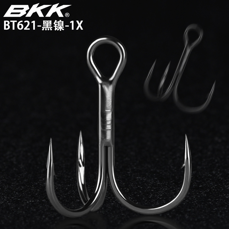 BKK three hooks 6066 3 times strong Luya sea fishing three-claw hook BT62-black nickel 1X hook with barbs 6062 hook