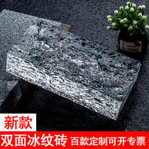 Glass brick Transparent square crystal brick Partition wall bar bar light-transmissive hot melt frosted fine grinding curtain wall landscape wall bubble brick
