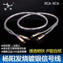 Fever signal cable double lotus head audio cable 2rca two-on-two HiFi audio power amplifier bass gun connection cable