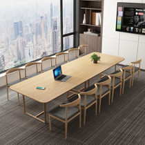 Conference table and chair combination simple modern library reading room training office long table conference room reception long table