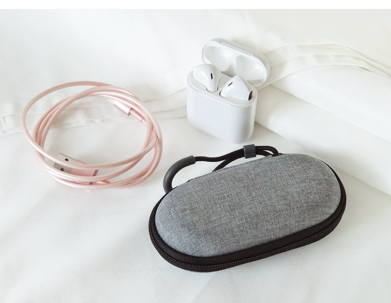 Phù hợp với túi đựng tai nghe không dây của Apple airpods 2 hộp lưu trữ nhỏ cáp dữ liệu sạc mini chống rơi - Khác