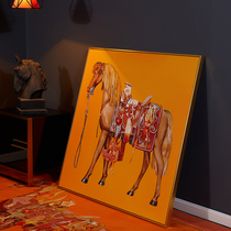American light luxury horse painting Entrance living room decorative painting Corridor corridor mural Bedroom sofa background wall hanging painting Modern