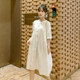 ຄົນອັບເດດ: maternity wear summer shirt dress top mid-length loose Korean style dress maternity skirt summer long dress