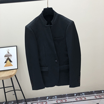 Chinese tunic mens tide autumn suit Korean trend handsome stand-up collar small suit mens coat single casual jacket