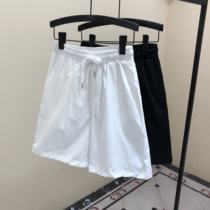 Shorts mens trend casual fashion brand ins five-point big pants summer new white beach loose wear Middle pants