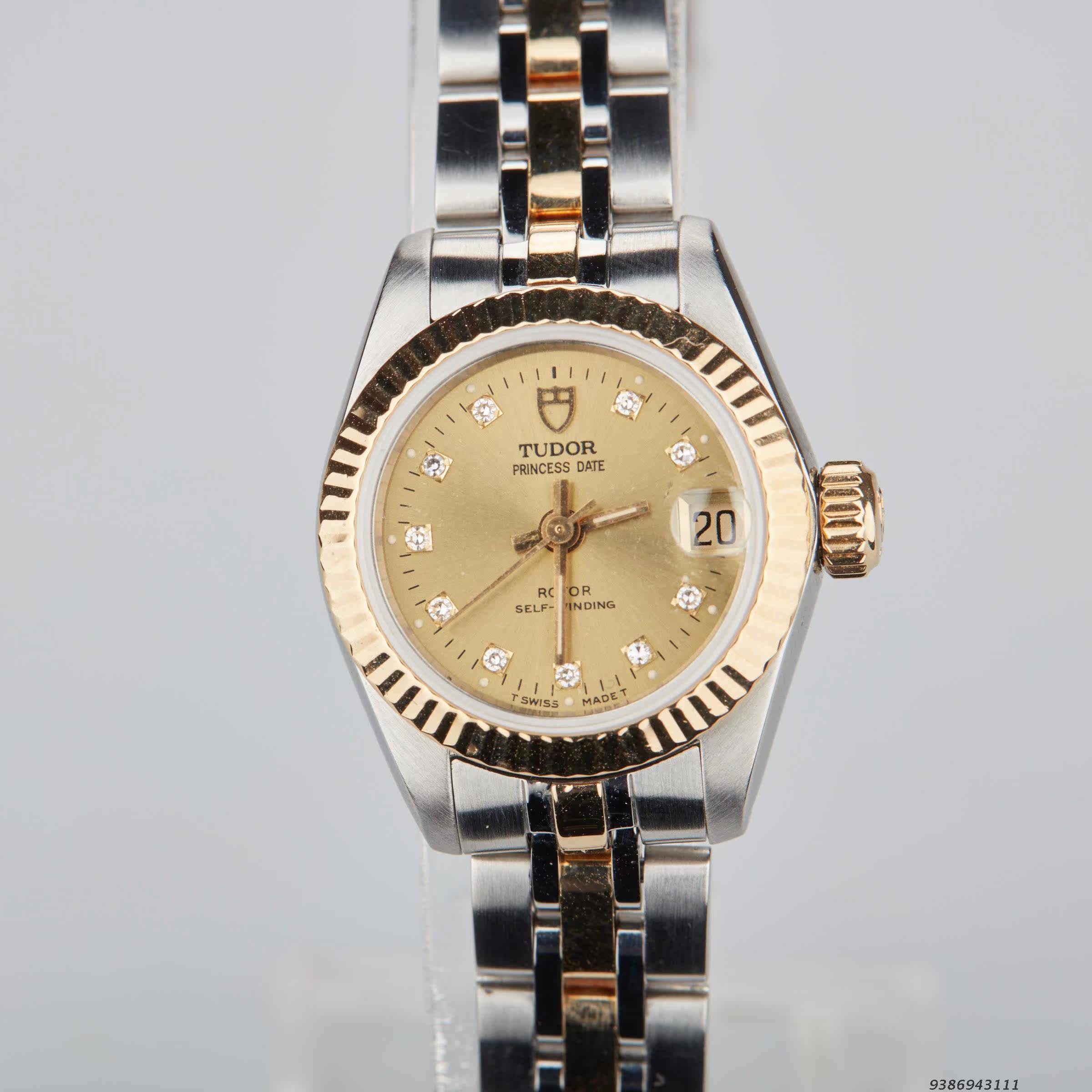 tudor/帝舵 间金镶钻机械女表